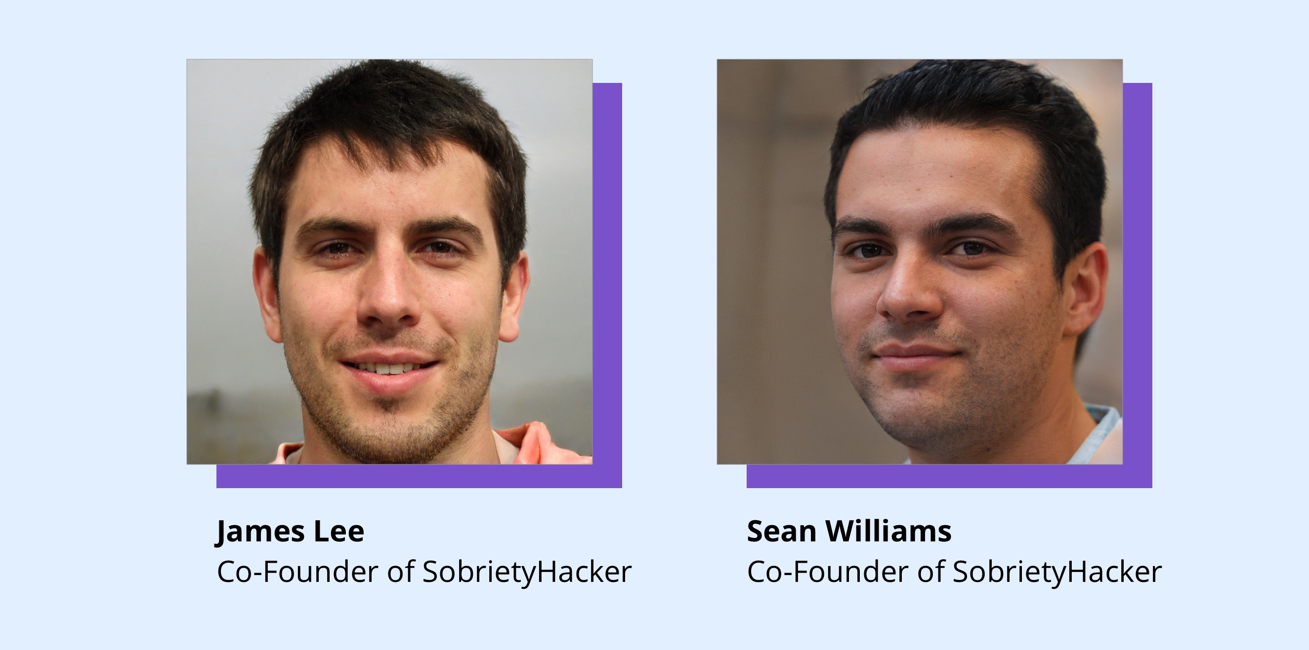 Sean and James, founders of SobrietyHacker.